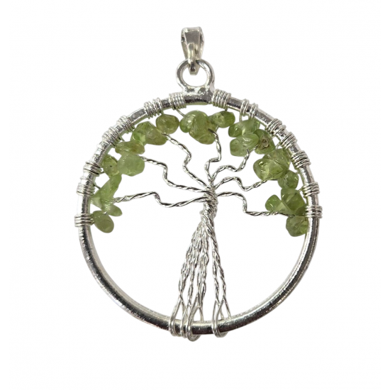 pendant tree of life peridot