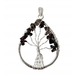 pendant tree of life smoky quartz