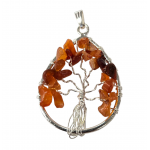 pendentif arbre de vie cornaline