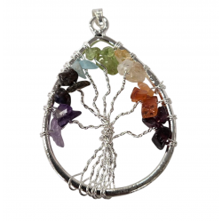pendant tree of life 7 chakras