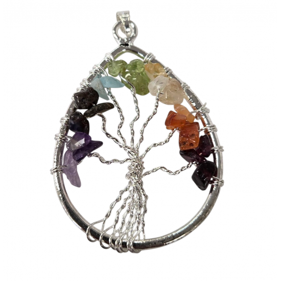 pendentif arbre de vie 7 chakras