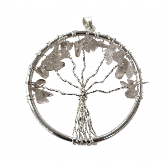 pendant tree of life quartz