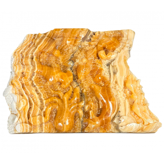 carving aquarium yellow calcite