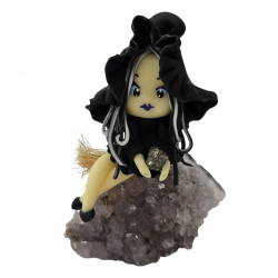 black witch on amethyst