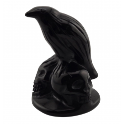 Black Onyx Raven and skull