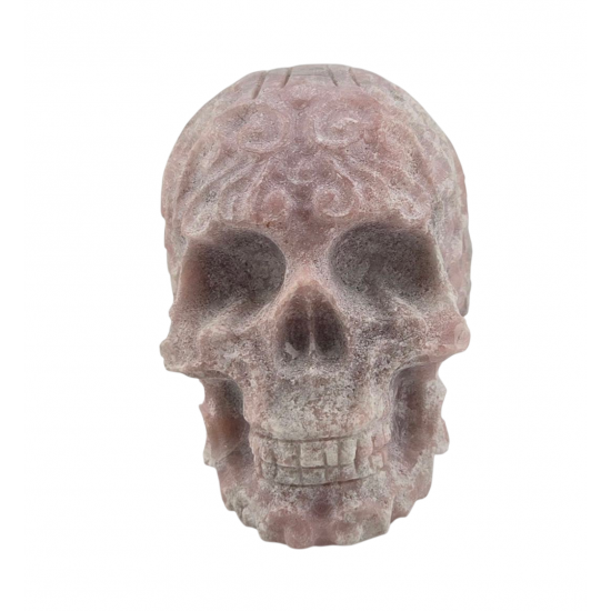 Skull pink opal