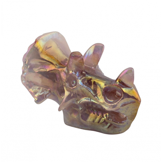 Triceratops titanium rose quartz