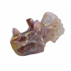 Triceratops titanium rose quartz