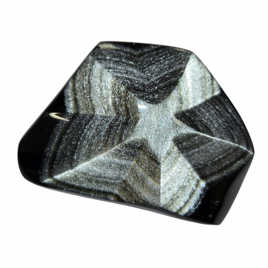 etoile obsidienne argente