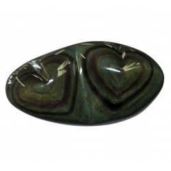 heart rainbow obsidian