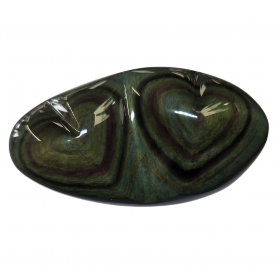 heart rainbow obsidian