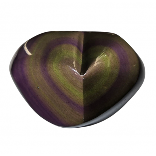 heart rainbow obsidian