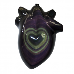 heart rainbow obsidian