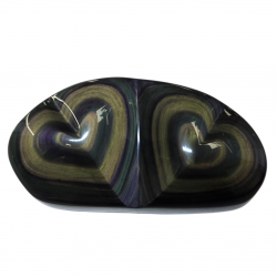 heart rainbow obsidian