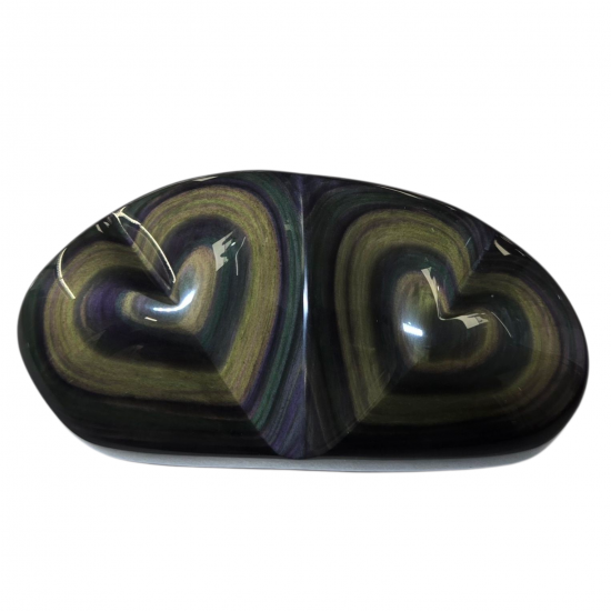 heart rainbow obsidian