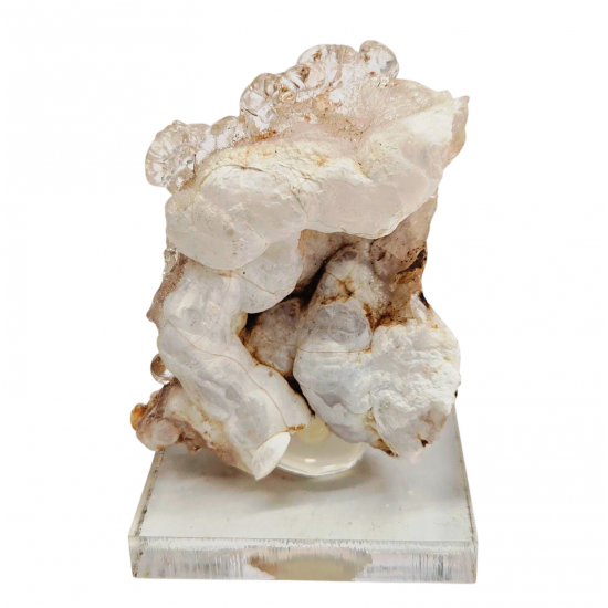 Hyalite opal on chalcedony