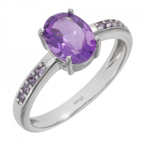 Ring K-01 Sterling Silver Amethyst Ring K-01 Sterling Silver Amethyst