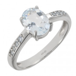 Ring K-01 Sterling Silver Aquamarine