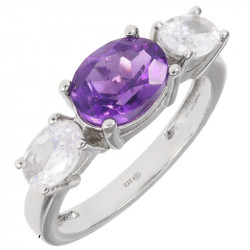 Ring K-02 Sterling Silver Amethyst