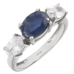 Ring K-02 Sterling Silver Sapphire