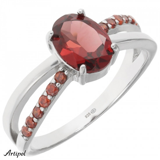 Ring K-05 Sterling Silver Garnet Ring K-05 Sterling Silver Garnet