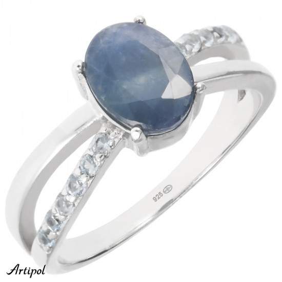 Ring K-05 Sterling Silver Sapphire Ring K-05 Sterling Silver Sapphire