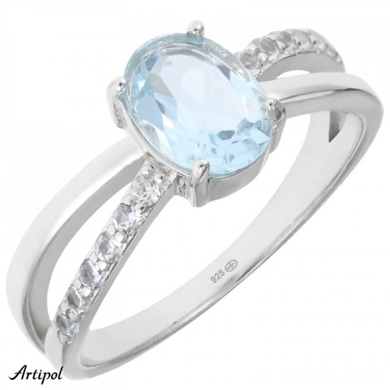 Ring K-05 Sterling Silver Blue Topaz Ring K-05 Sterling Silver Blue Topaz