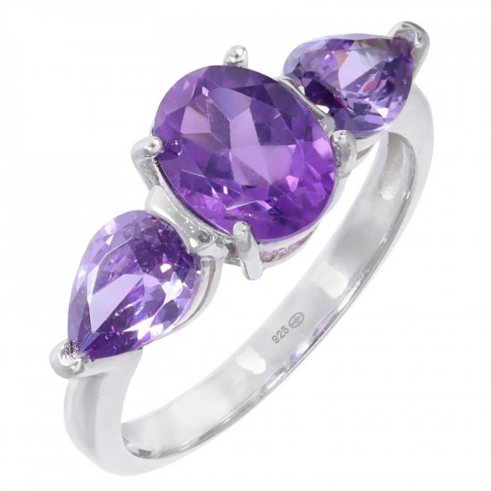Ring K-06 Sterling Silver Amethyst Ring K-06 Sterling Silver Amethyst