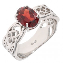Ring K-07 Sterling Silver Garnet