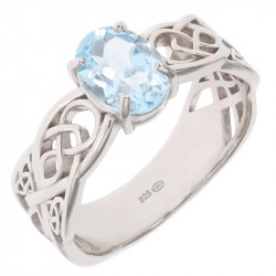 Ring K-07 Sterling Silver Blue Topaz