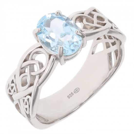 Ring K-07 Sterling Silver Blue Topaz Ring K-07 Sterling Silver Blue Topaz