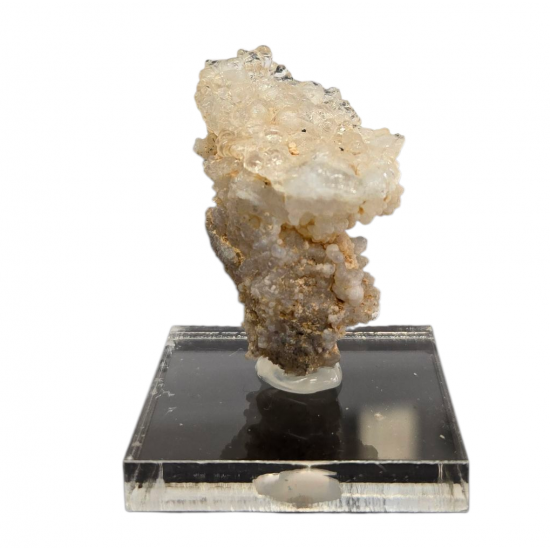Hyalite opal on chalcedony