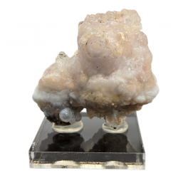Opale hyalite sur calcédoine