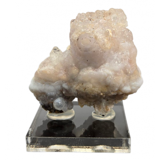 Hyalite opal on chalcedony