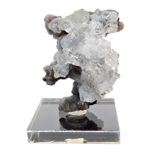 Hyalite opal on chalcedony