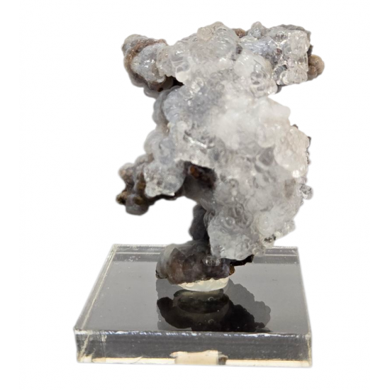 Hyalite opal on chalcedony