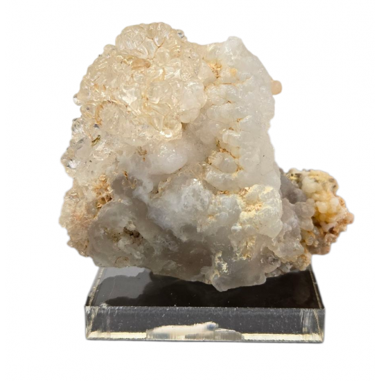 Hyalite opal on chalcedony