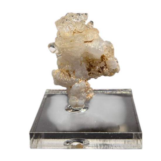 Hyalite opal on chalcedony