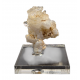 Hyalite opal on chalcedony