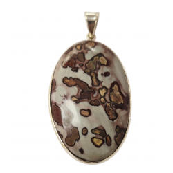 Rhyolite jasper Pendant silver