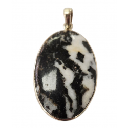 pendant zebra marble silver