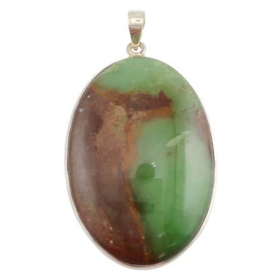 pendant chrysoprase silver