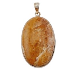 pendant hematoide quartz crystal silver