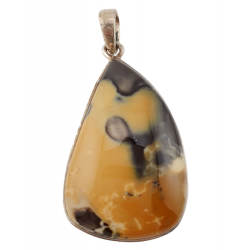 pendant yellow opal silver
