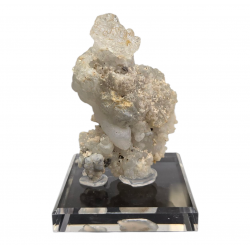 Hyalite opal on chalcedony