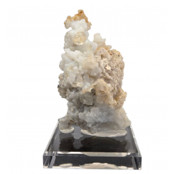 Opale hyalite sur calcédoine