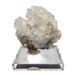 Hyalite opal on chalcedony