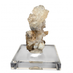 Opale hyalite sur calcédoine