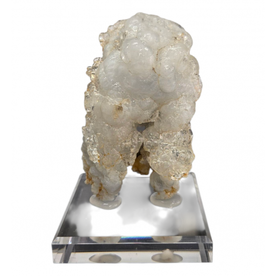 Hyalite opal on chalcedony