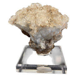 Hyalite opal on chalcedony